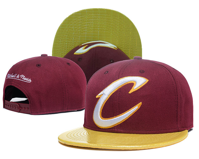 Cleveland Cavaliers "C" Logo Flat Brim Snapback – Leather Visor & Mesh Trucker Cap
