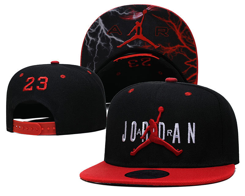 Retro Basketball Jumpman Snapback – Graphic Printed Under-Brim & 3D Logo Flat Visor Cap