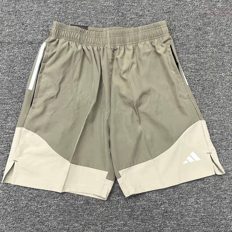Adidas Men's Colorblock Training Shorts – Lightweight Athletic Running Shorts with Zip Pockets