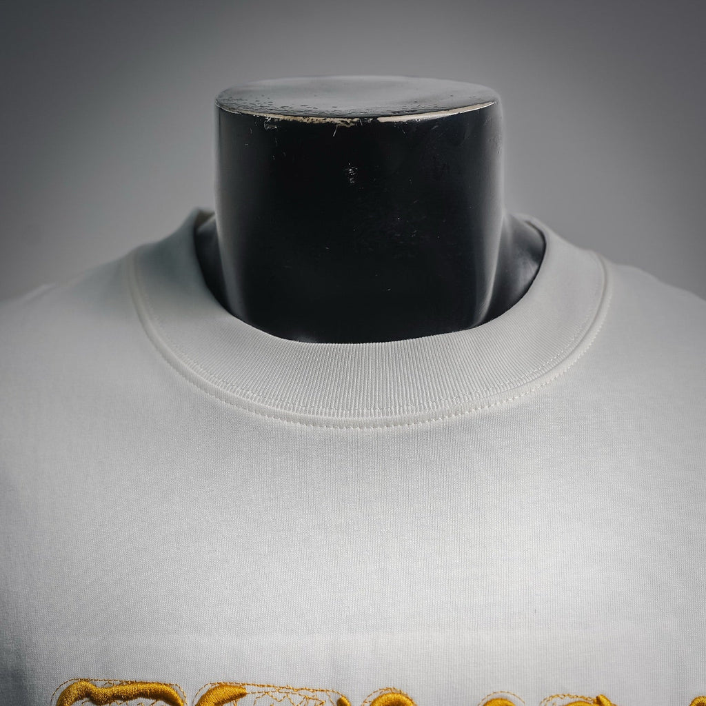 Fendi Embroidered FENDI ROMA Logo Cotton T-Shirt - White