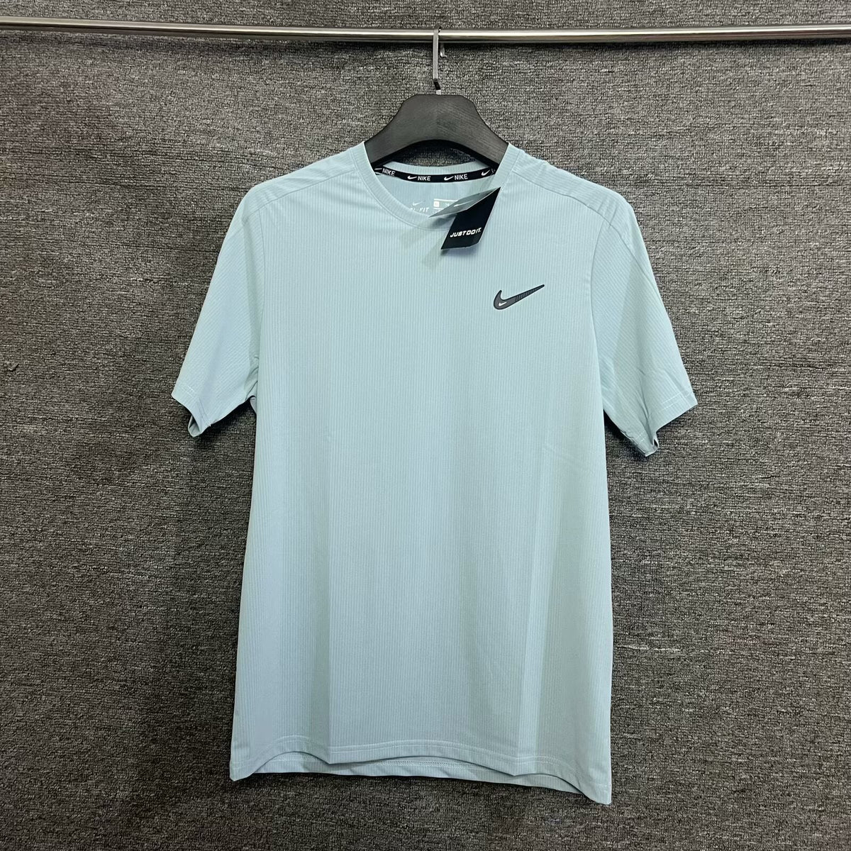Nike Men's Dri-FIT Vertical Striped Breathable Running T-Shirt – Short Sleeve Athletic Tee