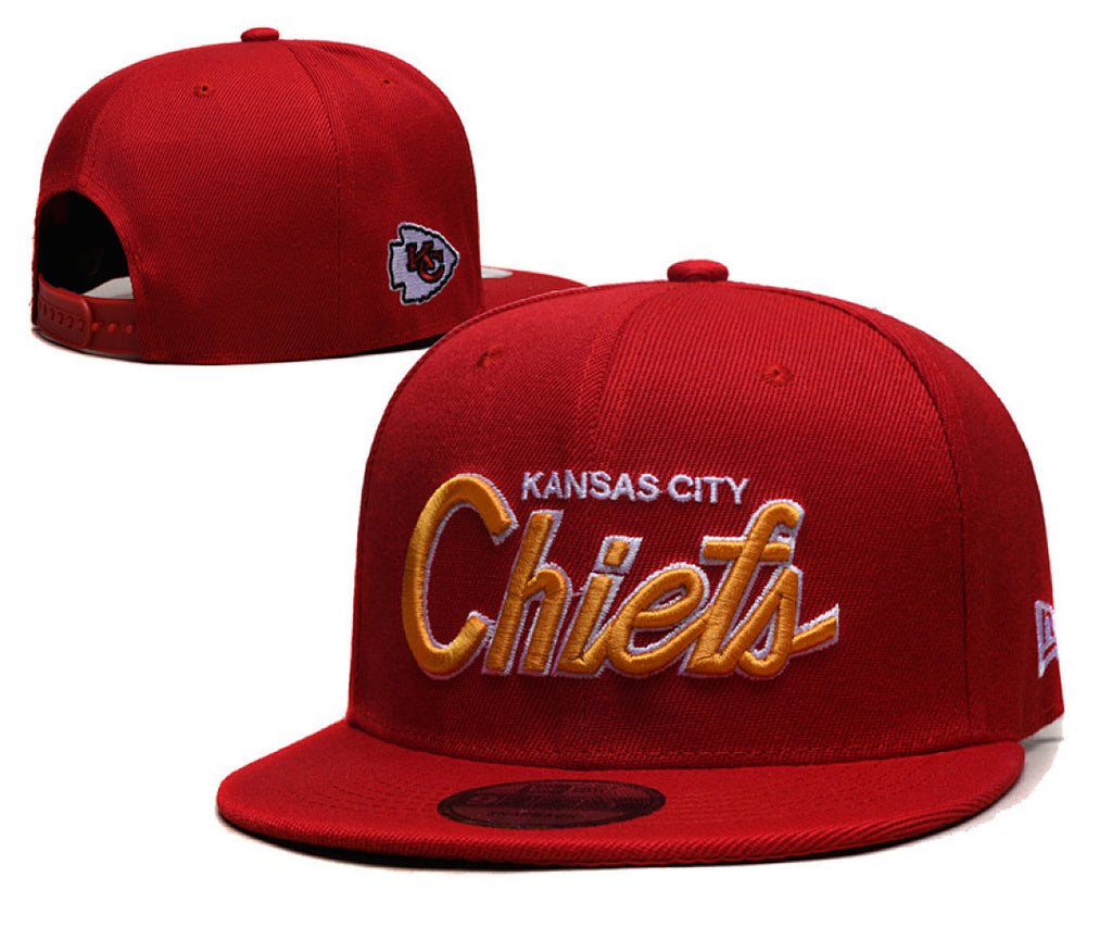 Kansas City Chiefs Embroidered Snapback Hat - Premium Adjustable Sports Fan Cap