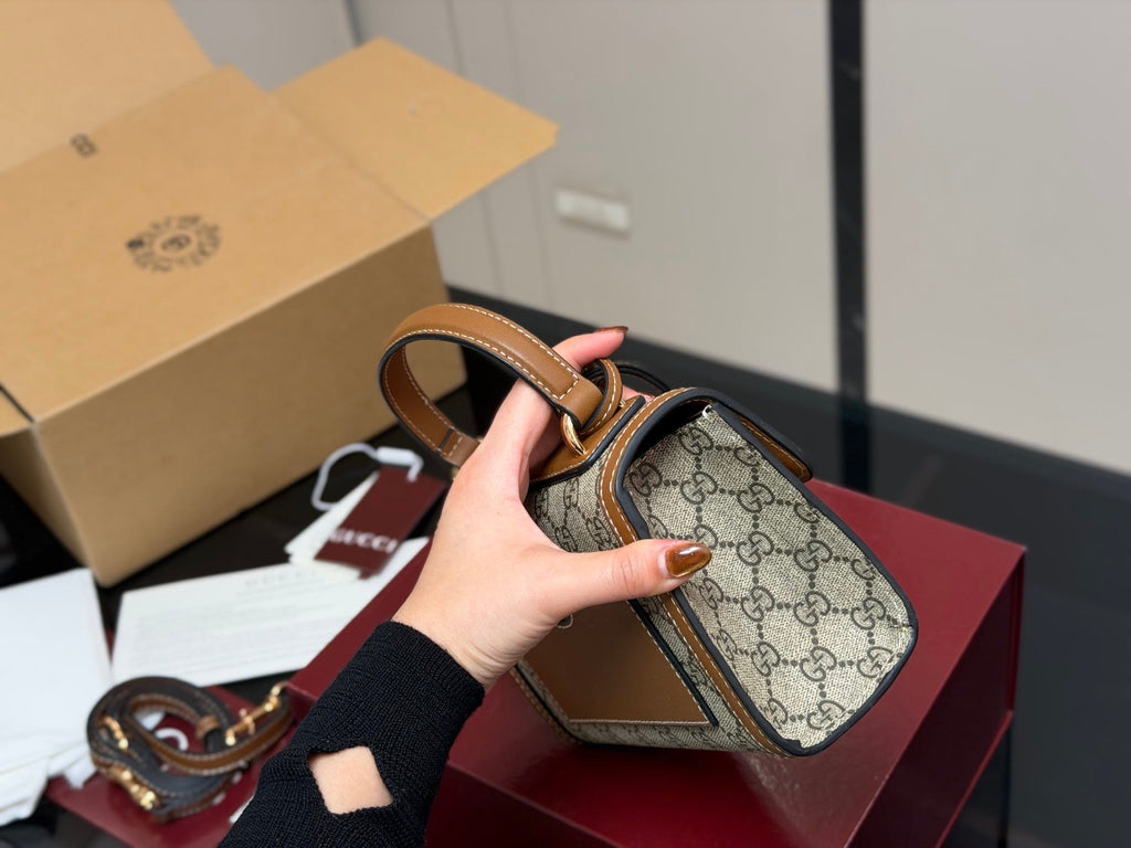 Gucci Padlock Mini GG Supreme Top-Handle Shoulder Bag – Canvas & Leather Crossbody Bag