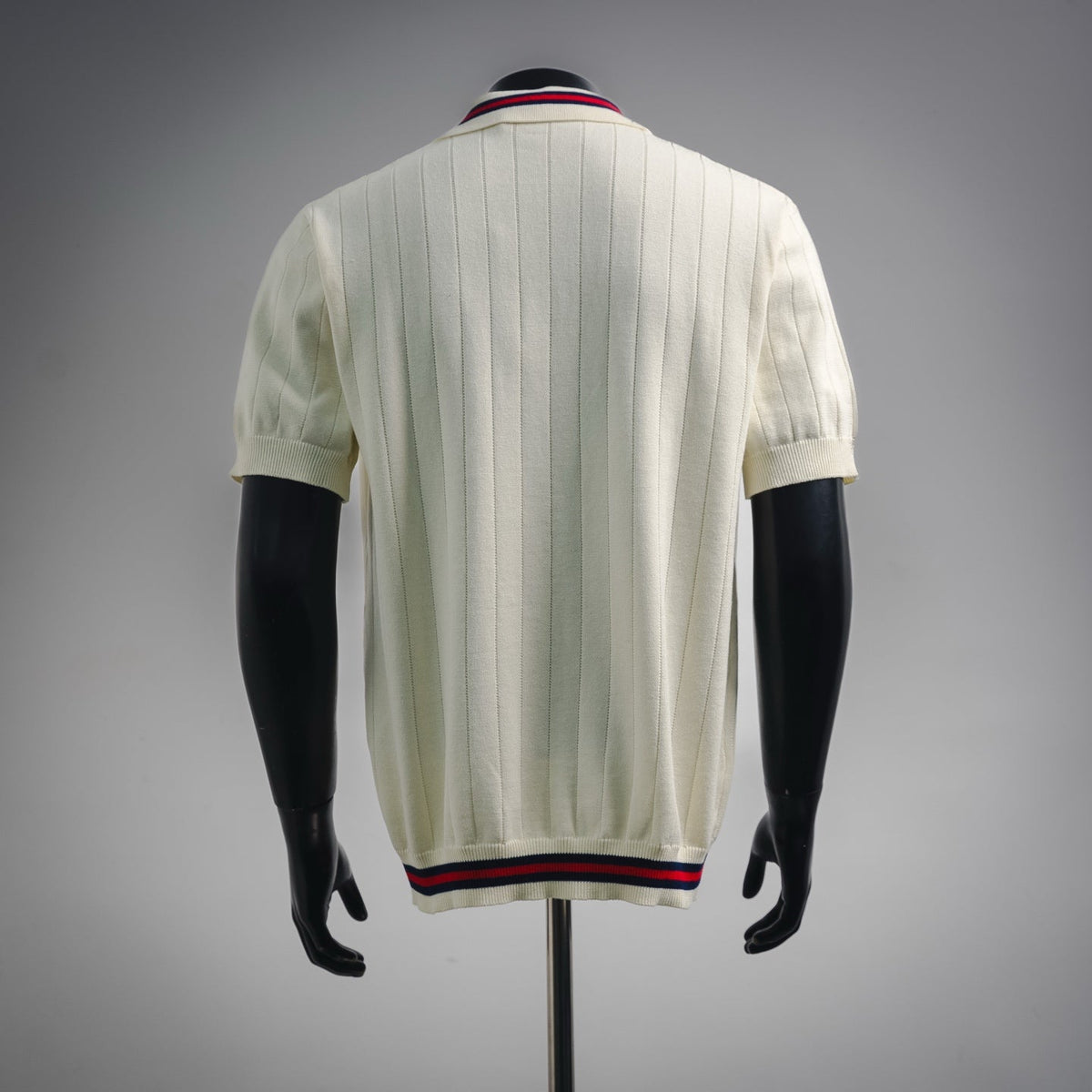 Gucci Embroidered Interlocking G Pocket Knit Polo Shirt - Off-White