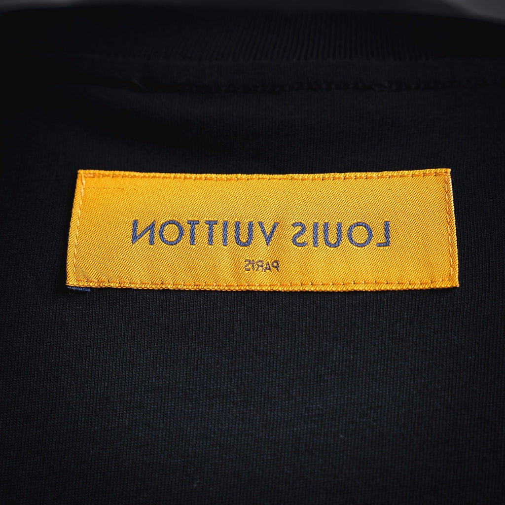 Louis Vuitton Embossed LV Front Logo Long-Sleeve T-Shirt with Yellow Back Tag