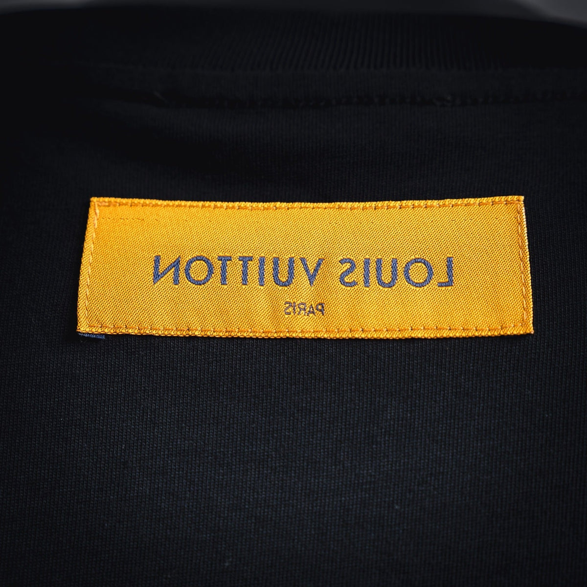 Louis Vuitton Embossed LV Front Logo Long-Sleeve T-Shirt with Yellow Back Tag