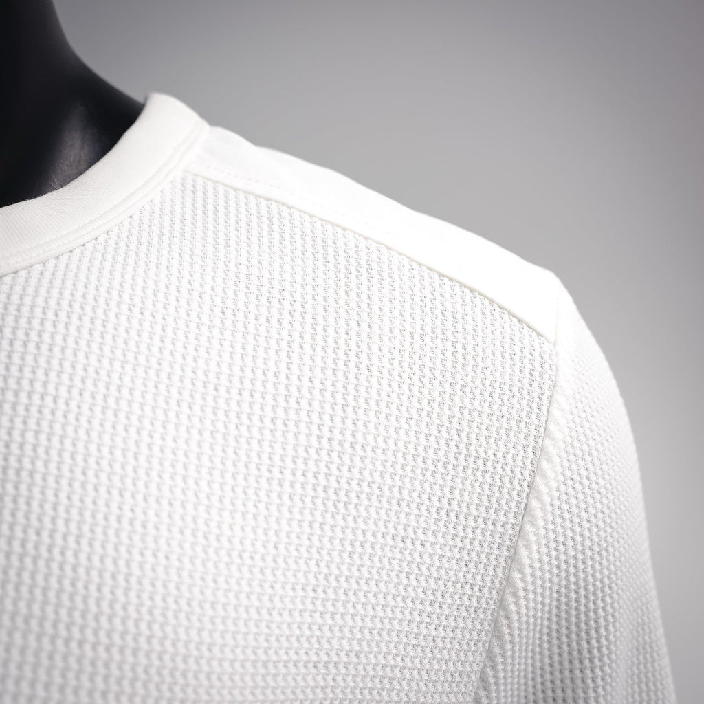 Louis Vuitton Waffle-Knit Panelled Long-Sleeve T-Shirt with Leather Patch