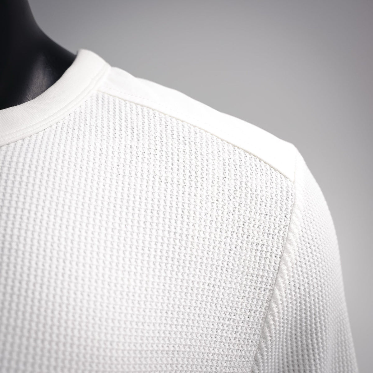 Louis Vuitton Waffle-Knit Panelled Long-Sleeve T-Shirt with Leather Patch