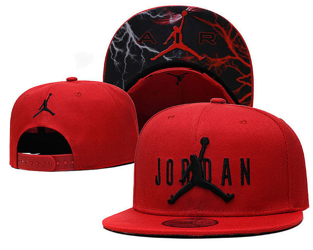 Retro Basketball Jumpman Snapback – Graphic Printed Under-Brim & 3D Logo Flat Visor Cap