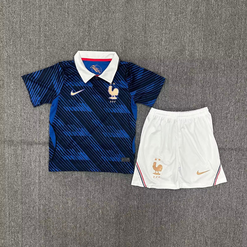 France FIFA World Cup 2026 Home Jersey & Shorts Kit - Official Youth / Kids Football Set