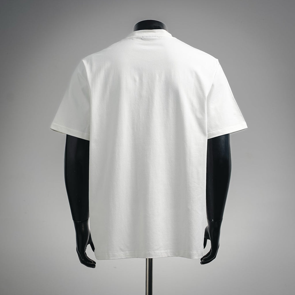 Emporio Armani Classic Eagle Logo Print Cotton T-Shirt - White