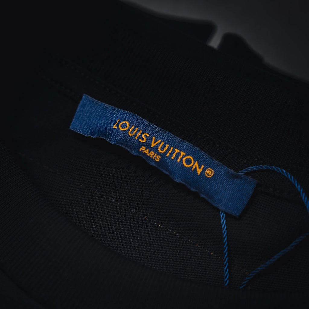 Louis Vuitton Embossed LV Front Logo Long-Sleeve T-Shirt with Yellow Back Tag