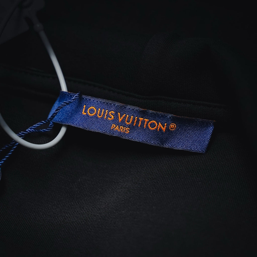 Louis Vuitton Pearl Drawstring Embossed Logo Zipped Hoodie