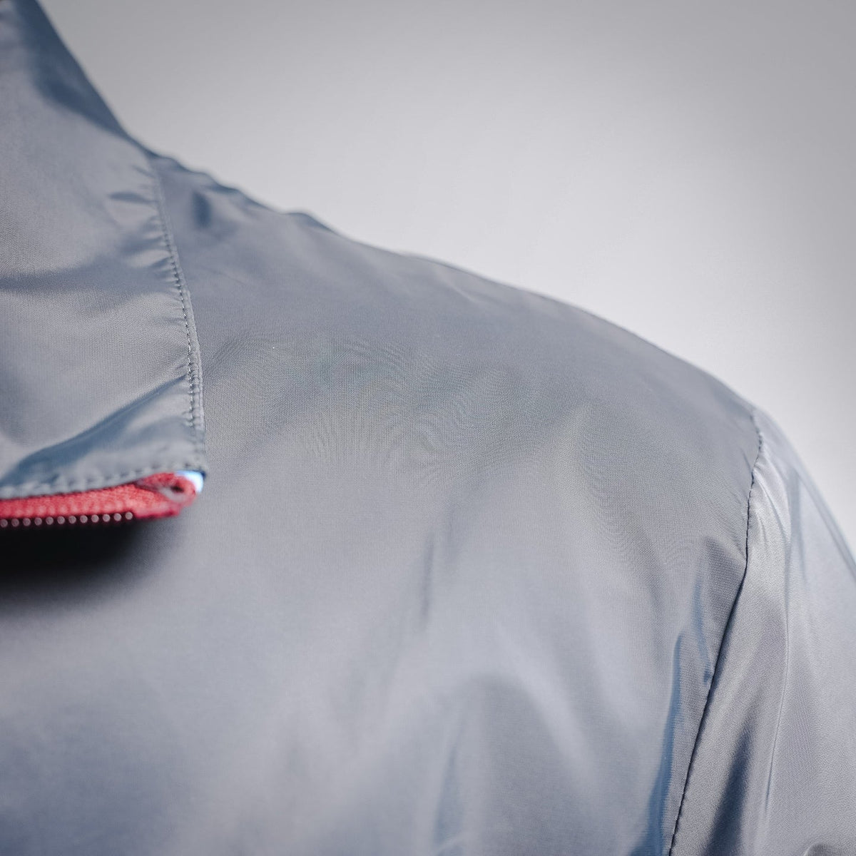 Prada Re-Nylon Metal Triangle Logo Zip-Up Jacket - Grey