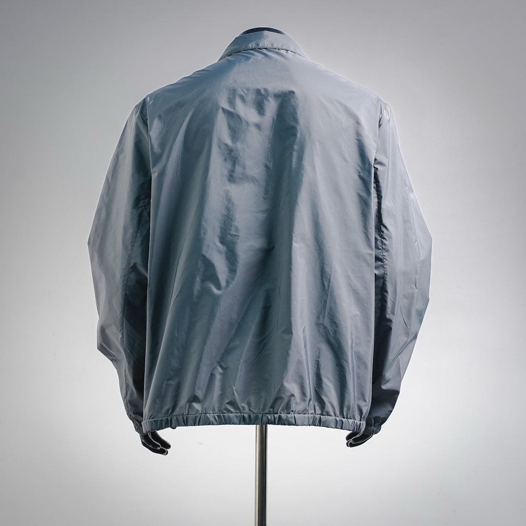 Prada Re-Nylon Metal Triangle Logo Zip-Up Jacket - Grey