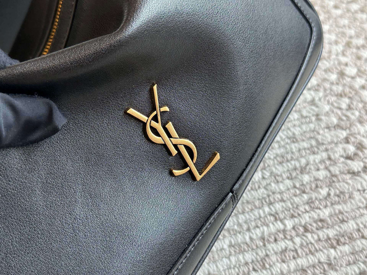 Saint Laurent YSL Monogram Smooth Leather Hobo Shoulder Bag – Convertible Crossbody Bag