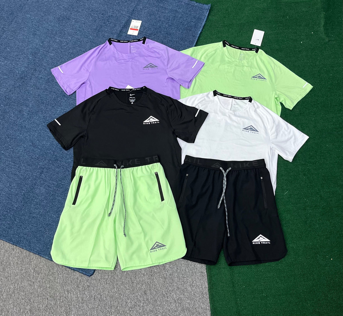 Nike Trail Men's Running Set – Quick-Dry Short Sleeve T-Shirt & Athletic Shorts Duo