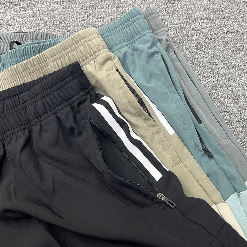 Adidas Men's Colorblock Training Shorts – Lightweight Athletic Running Shorts with Zip Pockets