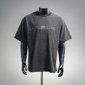 Balenciaga Mirror BB Logo Washed Distressed Crewneck T-Shirt