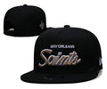 New Orleans Saints Embroidered Snapback Hat - Premium Adjustable Flat Brim Sports Fan Cap