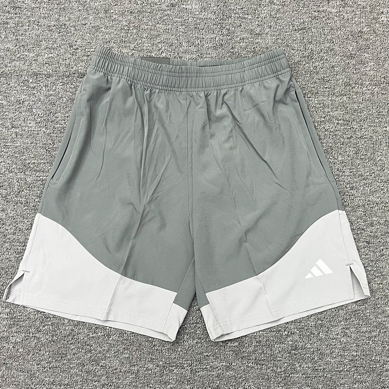 Adidas Men's Colorblock Training Shorts – Lightweight Athletic Running Shorts with Zip Pockets