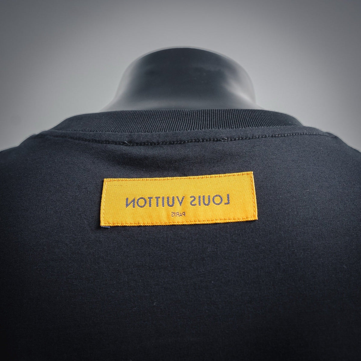 Louis Vuitton Embossed LV Front Logo Long-Sleeve T-Shirt with Yellow Back Tag