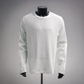 Louis Vuitton Waffle-Knit Panelled Long-Sleeve T-Shirt with Leather Patch