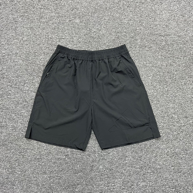 Adidas Men's Outline Logo Training Shorts – Lightweight Athletic Running Shorts with Zip Pockets