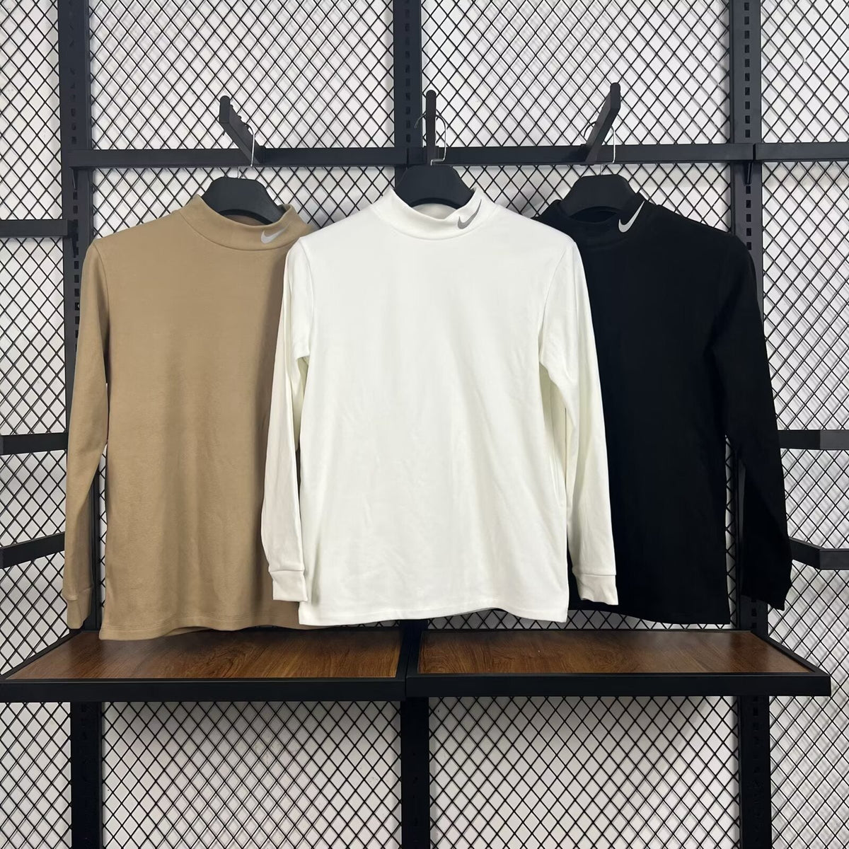 Nike Men's Mock-Neck Long-Sleeve Performance Shirt – Athletic Base Layer & Training Top