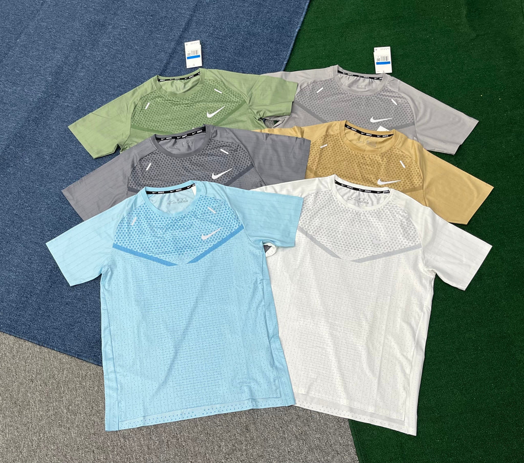 Nike Men's Dri-FIT Running T-Shirt – Breathable Mesh Athletic Performance Tee