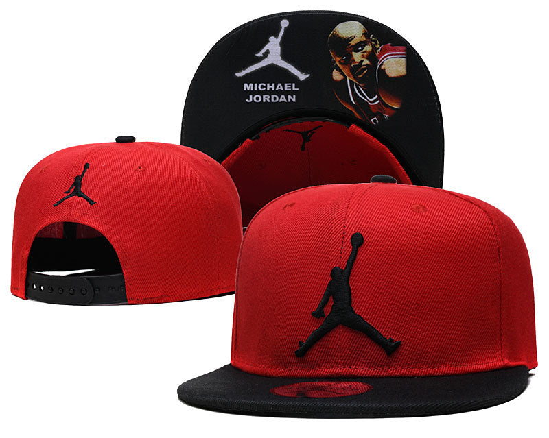 Retro Basketball Jumpman Snapback – Graphic Printed Under-Brim & 3D Logo Flat Visor Cap