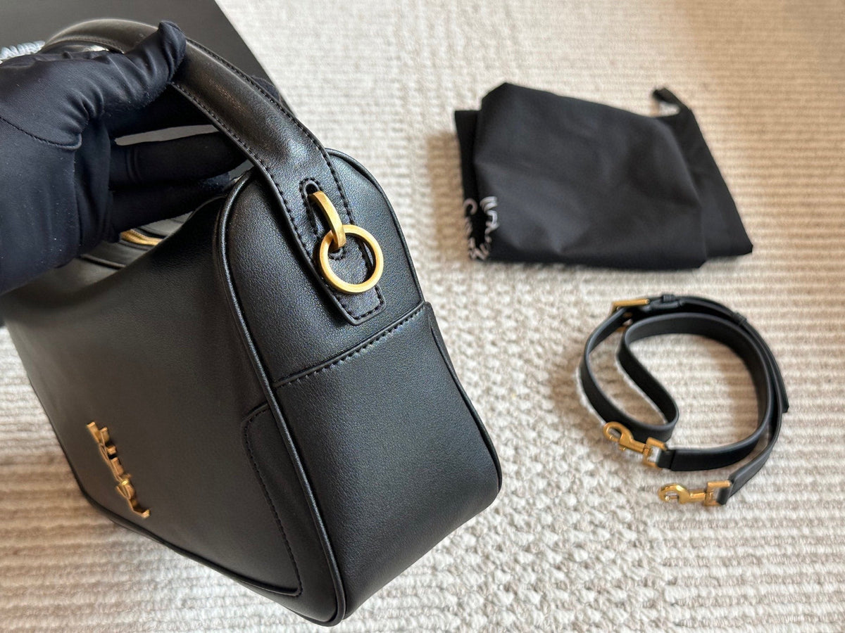 Saint Laurent YSL Monogram Smooth Leather Hobo Shoulder Bag – Convertible Crossbody Bag