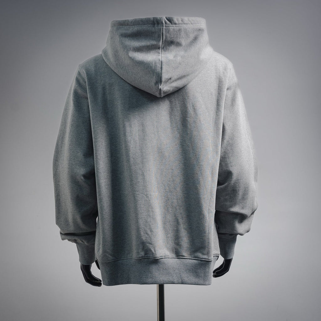 Dior Embroidered Coat of Arms Hooded Sweatshirt - Grey