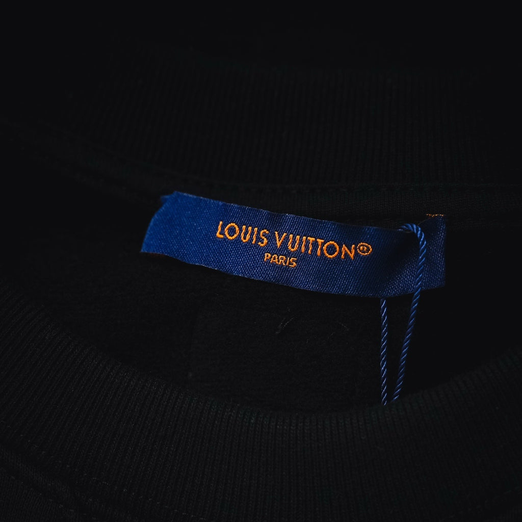 Louis Vuitton Monogram Zipped Pocket Crewneck Sweatshirt - Black