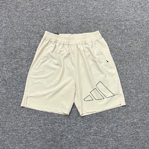 Adidas Men's Outline Logo Training Shorts – Lightweight Athletic Running Shorts with Zip Pockets