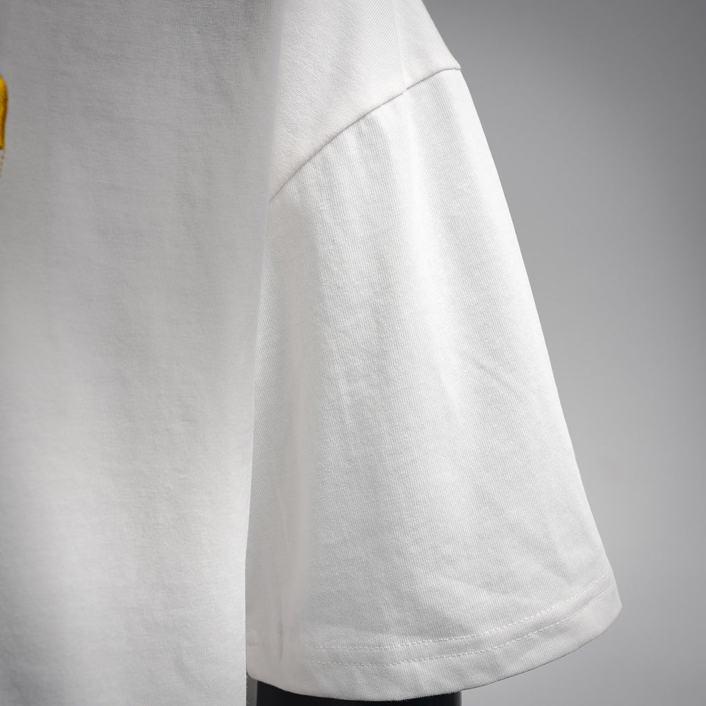 Fendi Embroidered FENDI ROMA Logo Cotton T-Shirt - White
