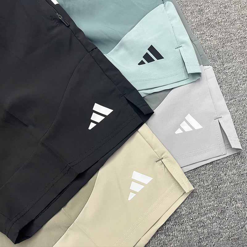 Adidas Men's Colorblock Training Shorts – Lightweight Athletic Running Shorts with Zip Pockets