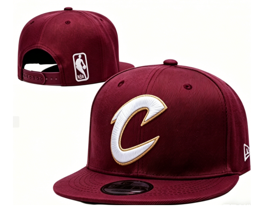 Cleveland Cavaliers "C" Logo Flat Brim Snapback – Leather Visor & Mesh Trucker Cap