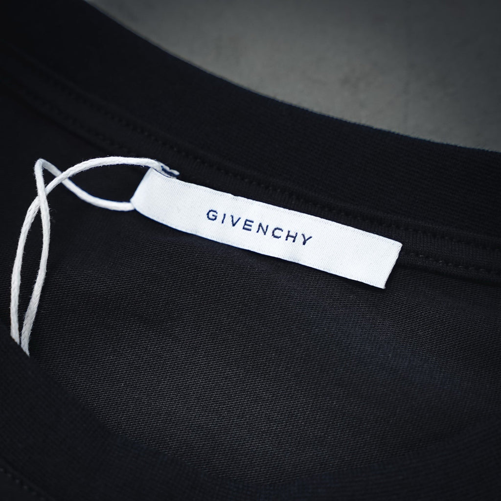 Givenchy Deconstructed Film Strip Logo Cotton T-Shirt - Black