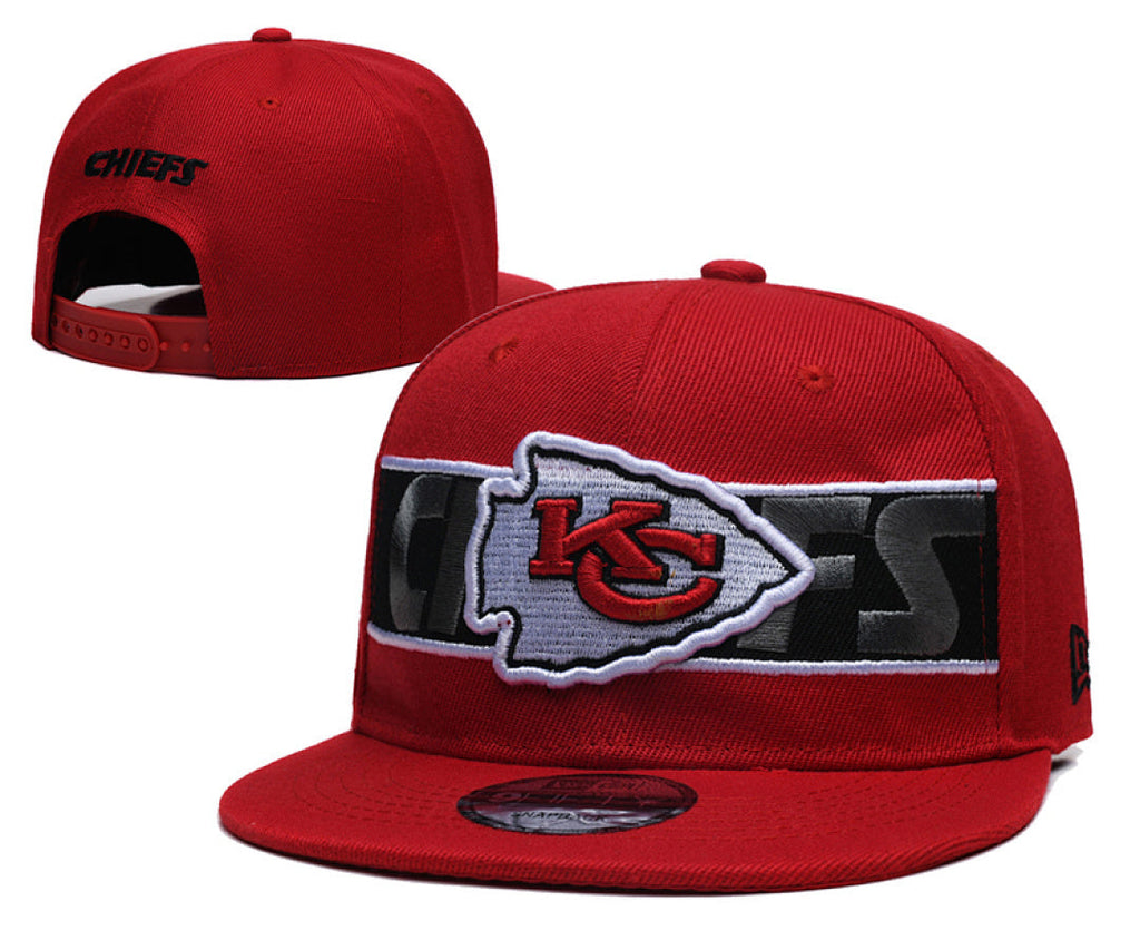 Kansas City Chiefs Embroidered Snapback Hat - Premium Adjustable Sports Fan Cap