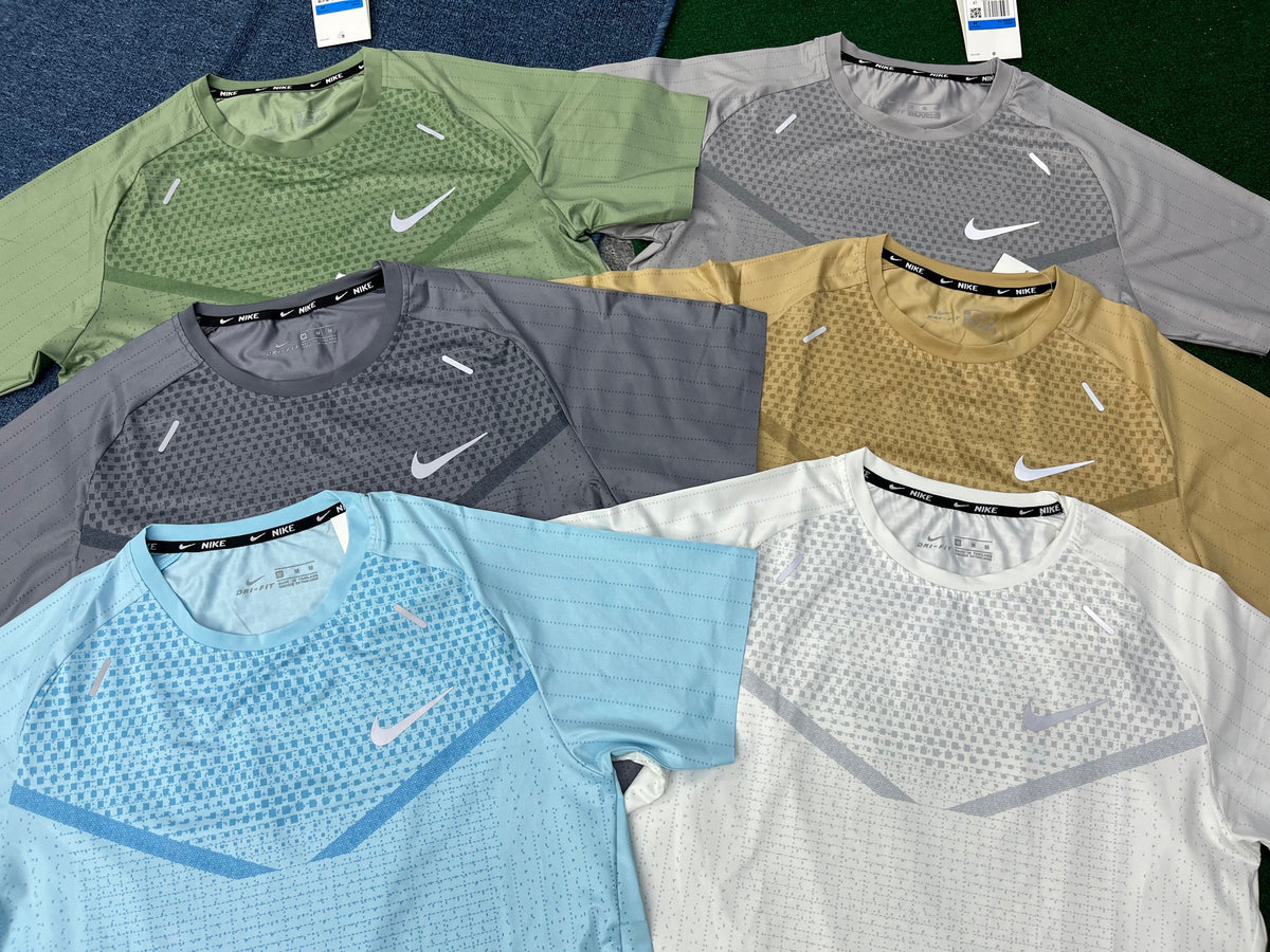 Nike Men's Dri-FIT Running T-Shirt – Breathable Mesh Athletic Performance Tee