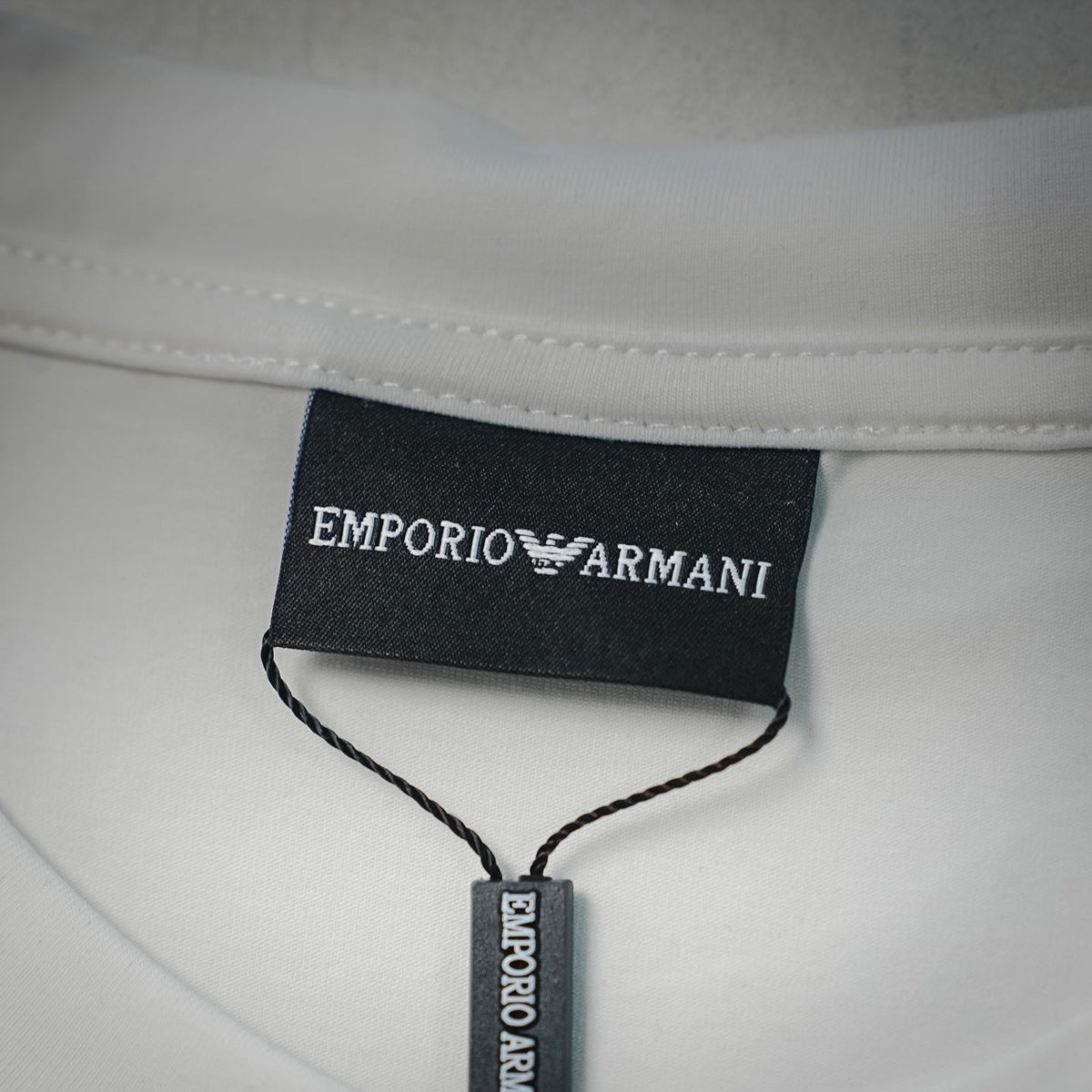 Emporio Armani Classic Eagle Logo Print Cotton T-Shirt - White