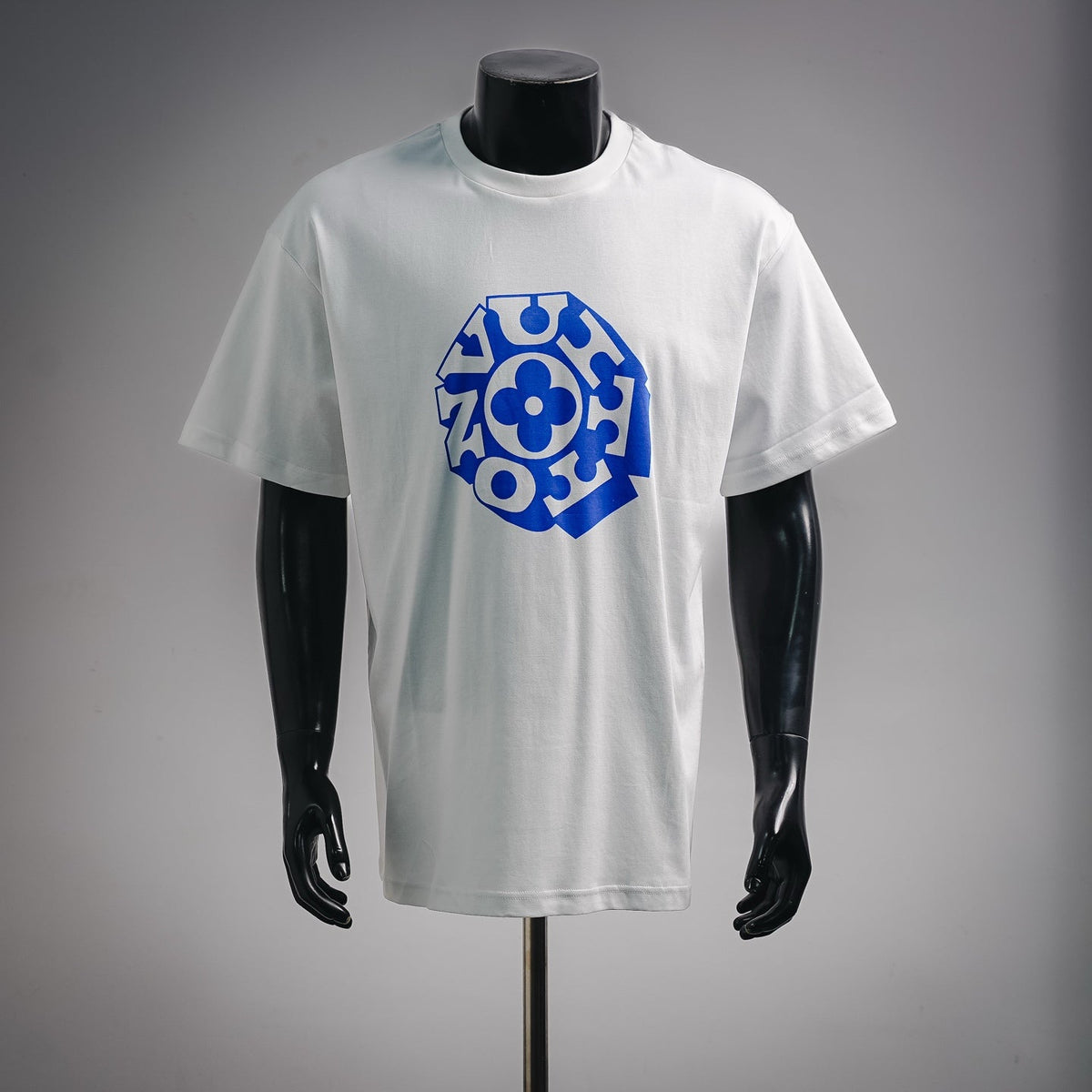 Louis Vuitton Octagonal Monogram & Back Logo Printed T-Shirt - White