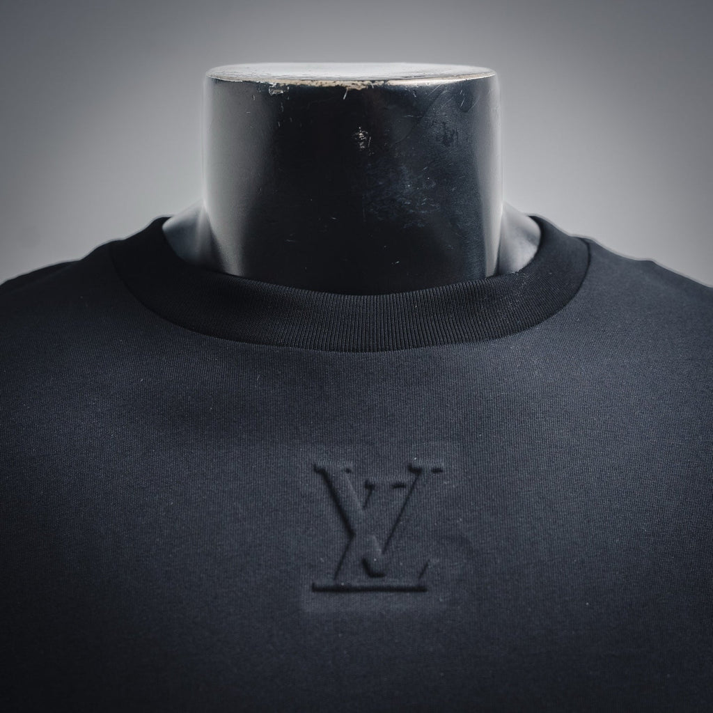 Louis Vuitton Embossed LV Front Logo Long-Sleeve T-Shirt with Yellow Back Tag