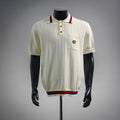 Gucci Embroidered Interlocking G Pocket Knit Polo Shirt - Off-White
