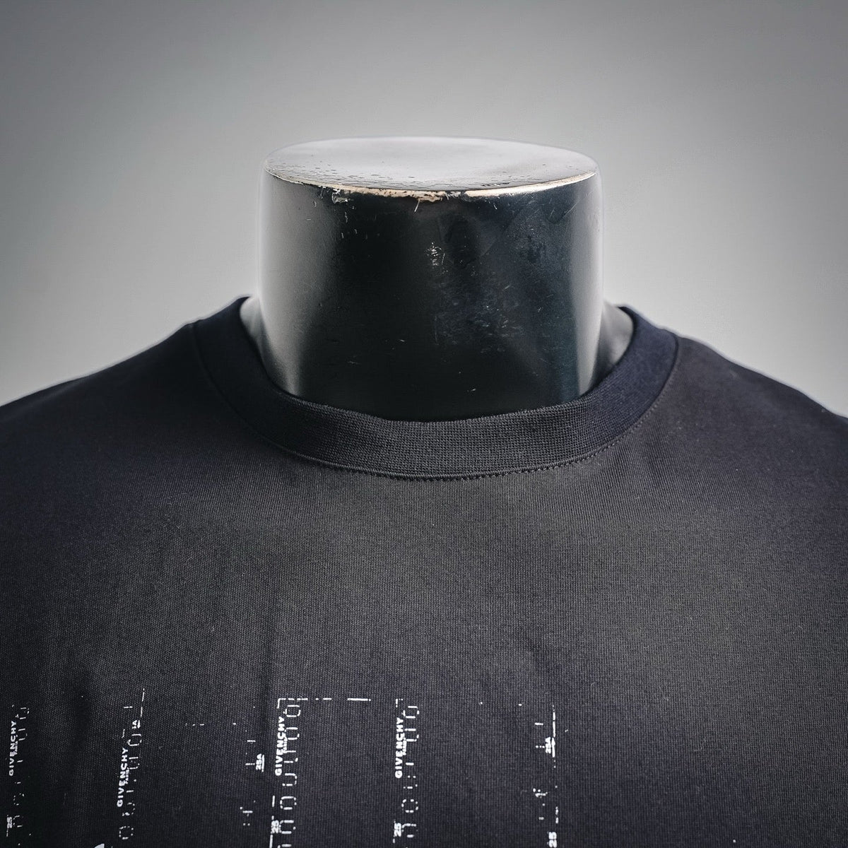 Givenchy Deconstructed Film Strip Logo Cotton T-Shirt - Black